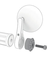 Kit Specchietti Bar End Slim con Adattatori per Interceptor 650 dal 2018 al 2022 - cafetwin
