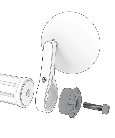 Kit Mirrors  Bar End Slim with Adapters for Interceptor 650 from 2018 to 2022 - cafetwin