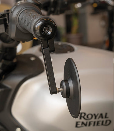 Kit Specchietti Bar End Slim con Adattatori per Guerrilla / Himalayan 450 e Interceptor 650 fino al 2022 - cafetwin