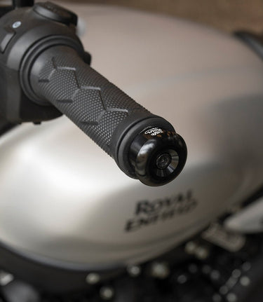 Kit Specchietti Bar End Slim con Adattatori per Guerrilla / Himalayan 450 e Interceptor 650 fino al 2022 - cafetwin