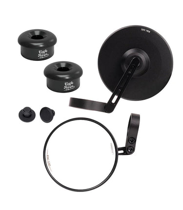 Kit Specchietti Bar End Slim con Adattatori per Interceptor 650 dal 2018 al 2022 - cafetwin