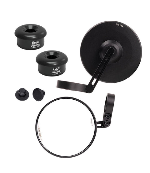 Kit Specchietti Bar End Slim con Adattatori per Royal Enfield - cafetwin