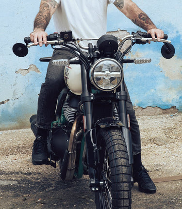 Kit Rétroviseurs Bar End Slim avec adaptateurs pour Royal Enfield - cafetwin