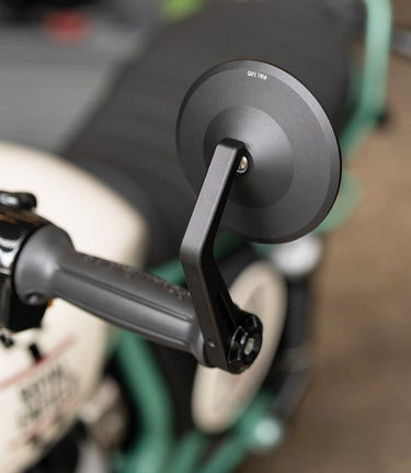 Motorcycle Bar End Mirror Kit Rocker with Adapters for Royal Enfield - cafetwin