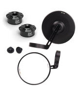 Slim Bar End Motorcycle Mirror Kit with Adapters for Royal Enfield - cafetwin