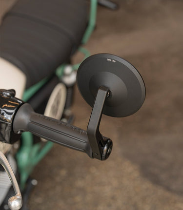 Motorcycle Mirror Kit Rocker with Bar End Adapters for Royal Enfield - cafetwin