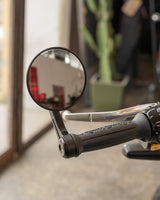 Rocker Motorcycle Mirror Kit with Bar End Adapters for Royal Enfield - cafetwin