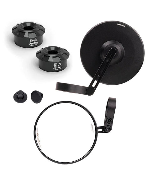 Mirrors  Slim Kit with Bar End Adapters for Interceptor 650 from 2018 to 2022 - cafetwin