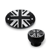 Kit de Tampas de Óleo Union Jack para Royal Enfield - cafetwin