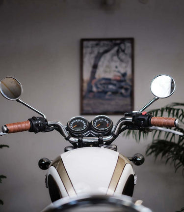 Poignées Moto Cognac Perforé Trip Machine - cafetwin