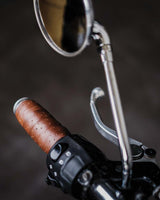 Trip Machine Perforated Cognac Motorcycle Grips - cafetwin