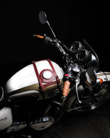 Poignées de moto marron perforées Trip Machine - cafetwin