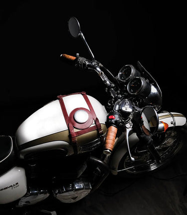 Grips Perforated Brown Motorcycle Trip Machine - cafetwin