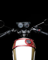 Poignées de moto noires perforées Trip Machine - cafetwin