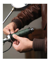 Green Motorcycle Grips Trip Machine - cafetwin