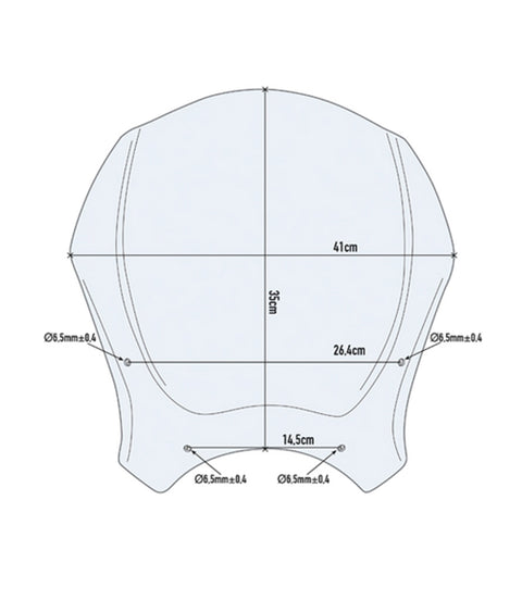 Geräucherte Universal-Windschutzscheibe Givi 140S