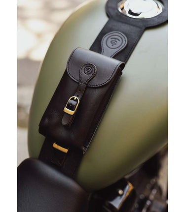 Tank Cover with Bag for Meteor 350 - Cafe Twin x Trip Machine Black - cafetwin