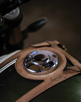 Brown Tank Pad for Triumph 400 cc - cafetwin