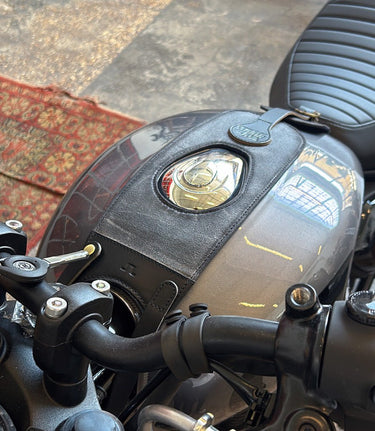 Tank Cover for HNTR 350 - Cafe Twin x Trip Machine Black - cafetwin