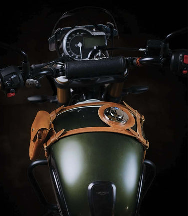 Tank Cover Vintage Tan for Triumph 400 cc - cafetwin