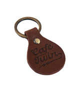 Leather Motorcycle Keyring Cafe Twin - cafetwin