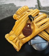 Leather Motorcycle Keyring Cafe Twin - cafetwin