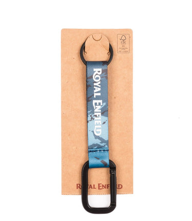 Royal Enfield Keychain with Blue Carabiner - cafetwin