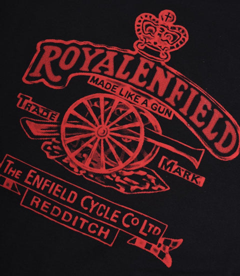 Felpa Royal Enfield Nera Girocollo Heritage - cafetwin