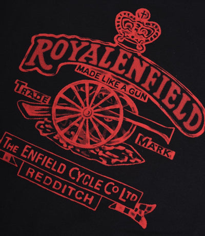 Sweatshirt Royal Enfield Col ras du cou noir Heritage