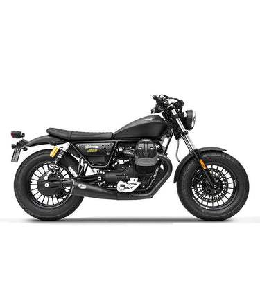Exhausts for Moto Guzzi V9 Bobber / Roamer (2016 - 2019) - Slip-On 'BIG' - Zard - cafetwin