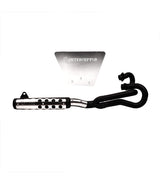 Exhaust High for Interceptor / Continental GT 650 - Cross High - Black - Cafe Twin x Mass Exhaust - cafetwin