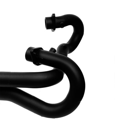 Exhaust High for Interceptor / Continental GT 650 - Cross High - Black - Cafe Twin x Mass Exhaust - cafetwin