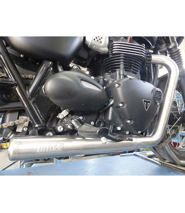 Échappement Ensemble 2en2 pour Bonneville EFI / Carb - Double Cross - Mass - cafetwin