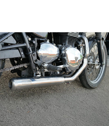 Full Exhaust for Triumph Bonneville / Scrambler / Thruxton EFI / Carb - 2in1 Cross - Mass - cafetwin