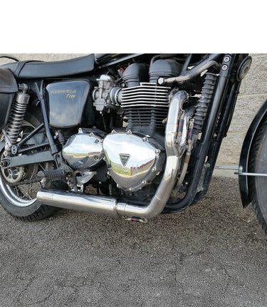 Full Exhaust for Triumph Bonneville / Scrambler / Thruxton EFI / Carb - 2in1 Cross - Mass - cafetwin