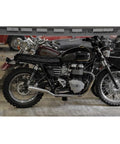 Scarico per Bonneville T100 Air Cooled - Saturn V Brushed - cafetwin