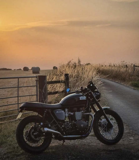 Scarico per Bonneville T100 Air Cooled - Saturn V Brushed - cafetwin