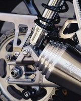 Exhaust for Speed Twin 1200 - Thruxton 1200 - Saturn V Brushed - cafetwin