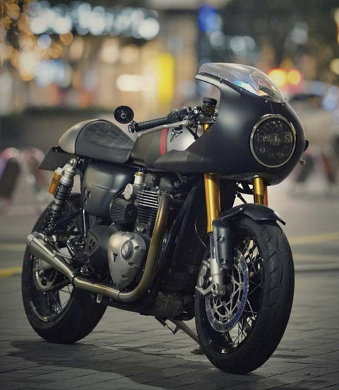 Scarico per Speed Twin 1200 - Thruxton 1200 - Saturn V Brushed - cafetwin