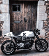 Exhaust for Speed Twin 1200 - Thruxton 1200 - Saturn V Black - cafetwin