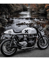 Exhaust for Speed Twin 1200 - Thruxton 1200 - Saturn V Black - cafetwin