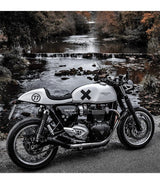 Exhaust for Speed Twin 1200 - Thruxton 1200 - Saturn V Black - cafetwin