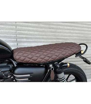 Seat Cafe Racer with Diamond Pattern for Triumph from 2016 - Brown - cafetwin