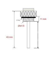 Capteur de température d'huile noir pour Royal Enfield - cafetwin