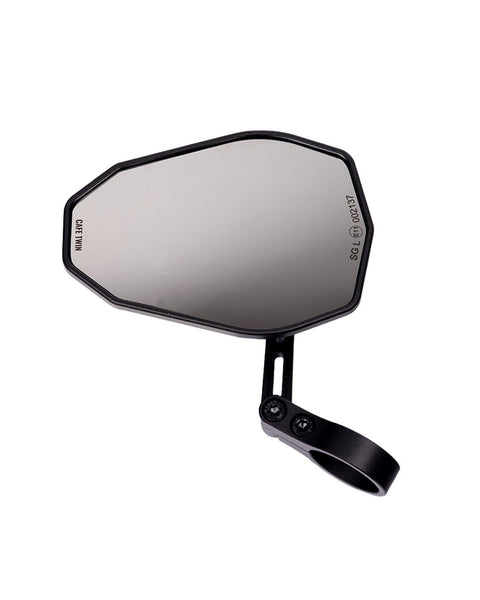 Specchietto Bar End "SHIELD" Omologato ECE - 100mm - Cafe Twin - cafetwin