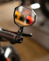 ECE Approved "SHIELD" Bar End Mirror - 100mm - Cafe Twin - cafetwin