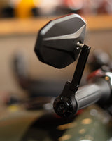 ECE Approved "SHIELD" Bar End Mirror - 100mm - Cafe Twin - cafetwin