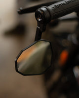 ECE Approved "SHIELD" Bar End Mirror - 100mm - Cafe Twin - cafetwin