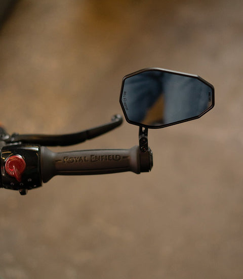 Specchietto Bar End "SHIELD" Omologato ECE - 100mm - Cafe Twin - cafetwin