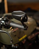 ECE Approved "SHIELD" Bar End Mirror - 100mm - Cafe Twin - cafetwin